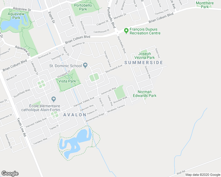 map of restaurants, bars, coffee shops, grocery stores, and more near 824 Ashenvale Way in Ottawa