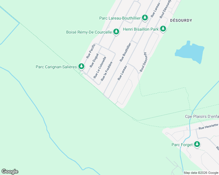 map of restaurants, bars, coffee shops, grocery stores, and more near 3567 Rue Bouthillier in Carignan