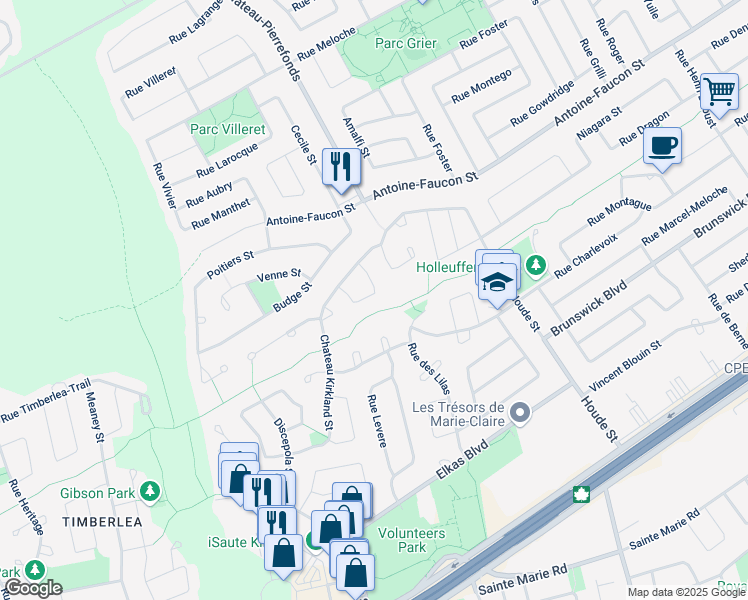 map of restaurants, bars, coffee shops, grocery stores, and more near 14 Rue Audubon in Kirkland