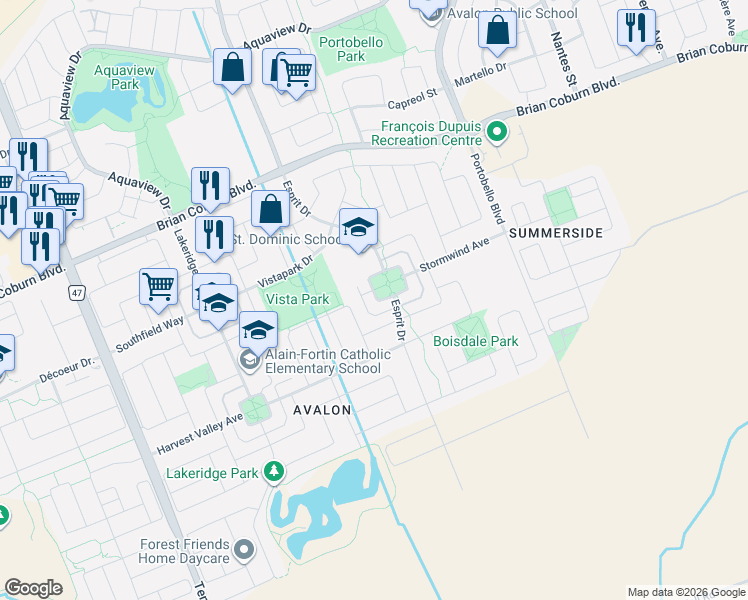 map of restaurants, bars, coffee shops, grocery stores, and more near in Ottawa