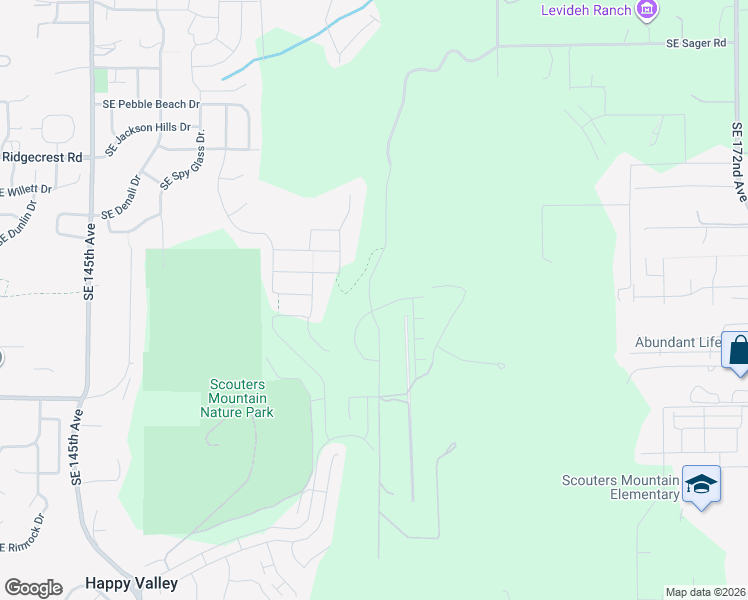 map of restaurants, bars, coffee shops, grocery stores, and more near 15701 Southeast Compass Course Street in Happy Valley