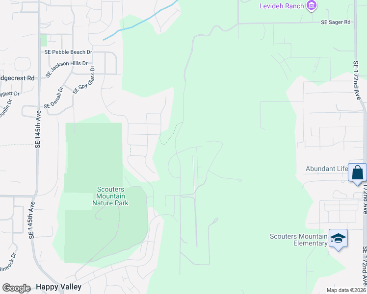 map of restaurants, bars, coffee shops, grocery stores, and more near 10010 Southeast Airport Road in Happy Valley