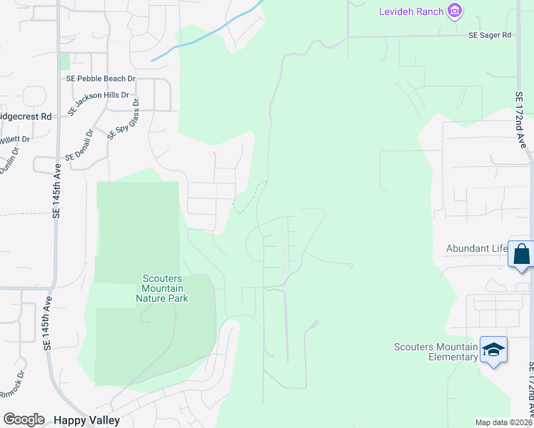 map of restaurants, bars, coffee shops, grocery stores, and more near 10010 Southeast Airport Road in Happy Valley
