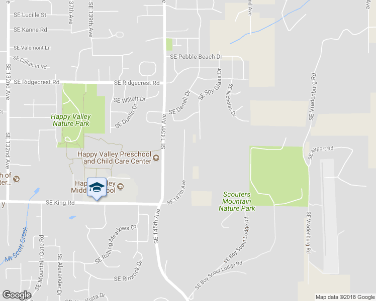 map of restaurants, bars, coffee shops, grocery stores, and more near 10030 Southeast 147th Avenue in Happy Valley