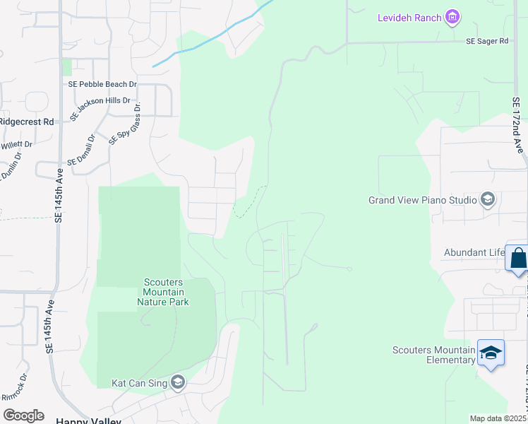 map of restaurants, bars, coffee shops, grocery stores, and more near 10572 Southeast Heritage Road in Happy Valley