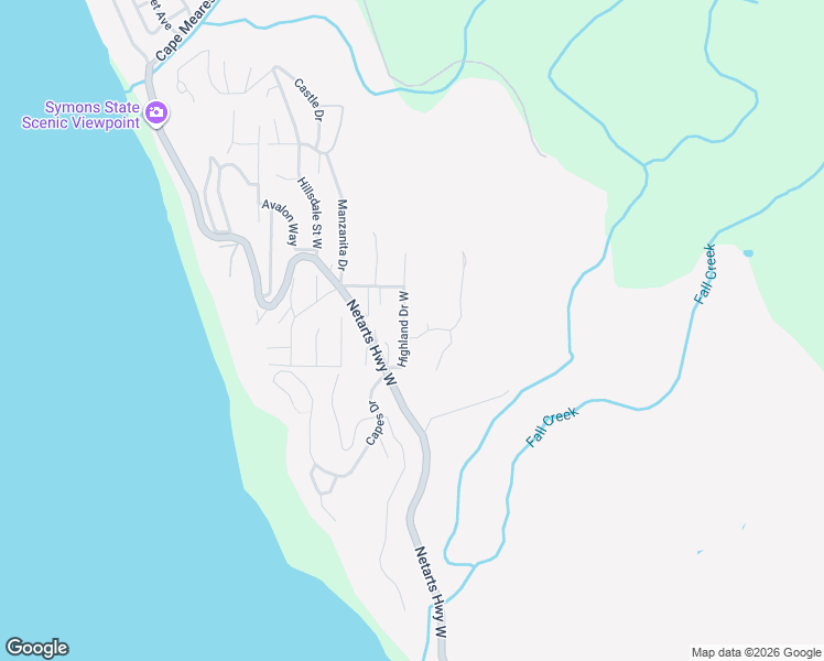 map of restaurants, bars, coffee shops, grocery stores, and more near 205 Highland Drive West in Tillamook