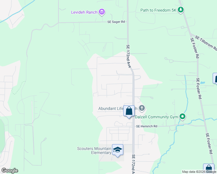 map of restaurants, bars, coffee shops, grocery stores, and more near 9970 Southeast Wood Fern Street in Happy Valley