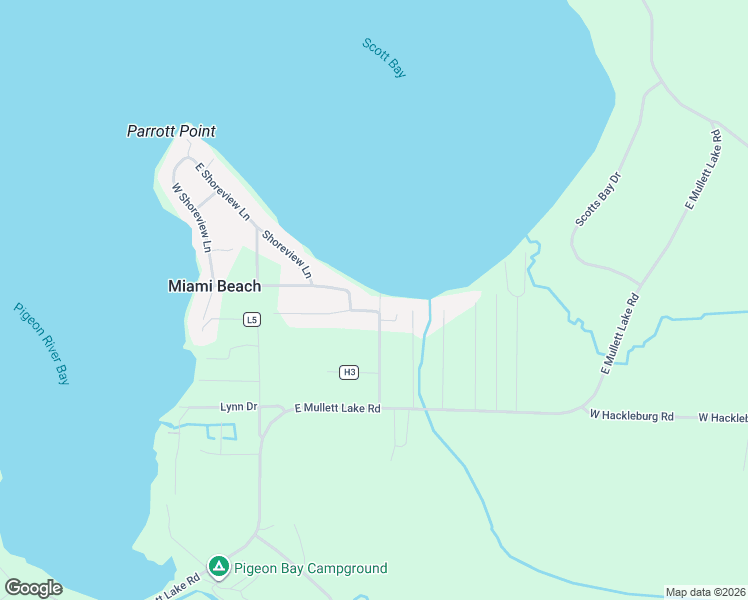 map of restaurants, bars, coffee shops, grocery stores, and more near 3366 Parrotts Pointe Road in Indian River