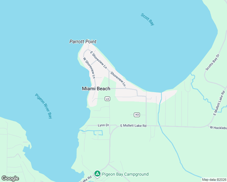 map of restaurants, bars, coffee shops, grocery stores, and more near Woodland Drive in Indian River