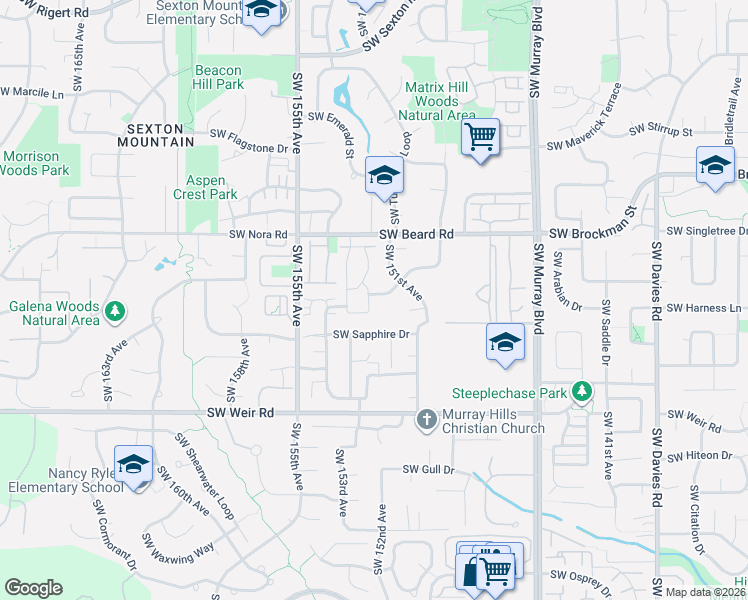 map of restaurants, bars, coffee shops, grocery stores, and more near 9530 Southwest Lodestone Drive in Beaverton