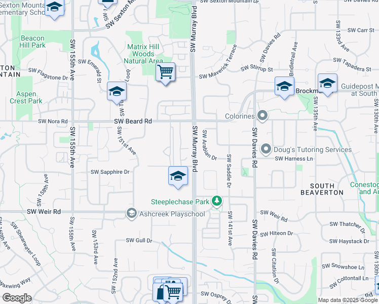 map of restaurants, bars, coffee shops, grocery stores, and more near 14475 Southwest Arabian Drive in Beaverton