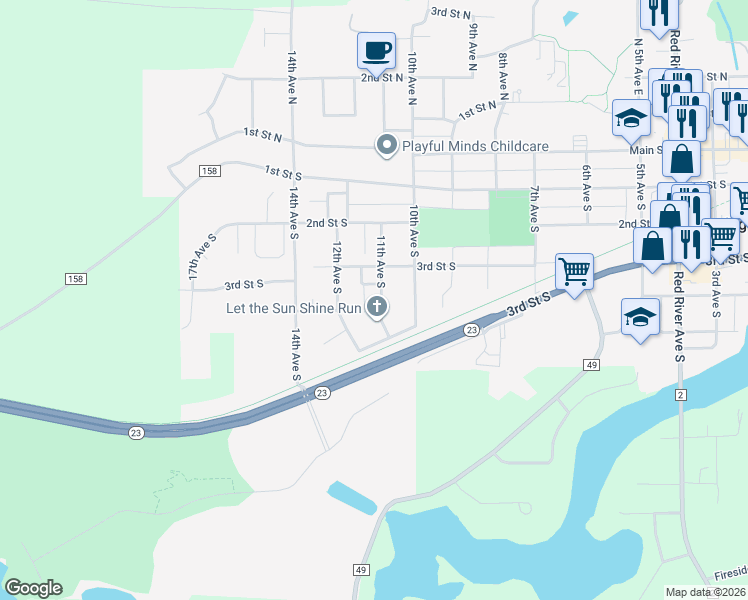 map of restaurants, bars, coffee shops, grocery stores, and more near 318 11th Avenue South in Cold Spring