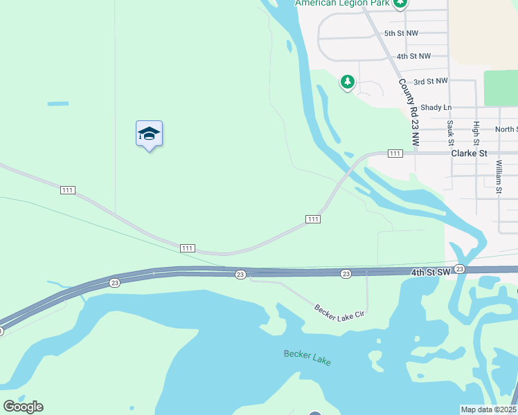 map of restaurants, bars, coffee shops, grocery stores, and more near 20866 County Road 111 in Richmond