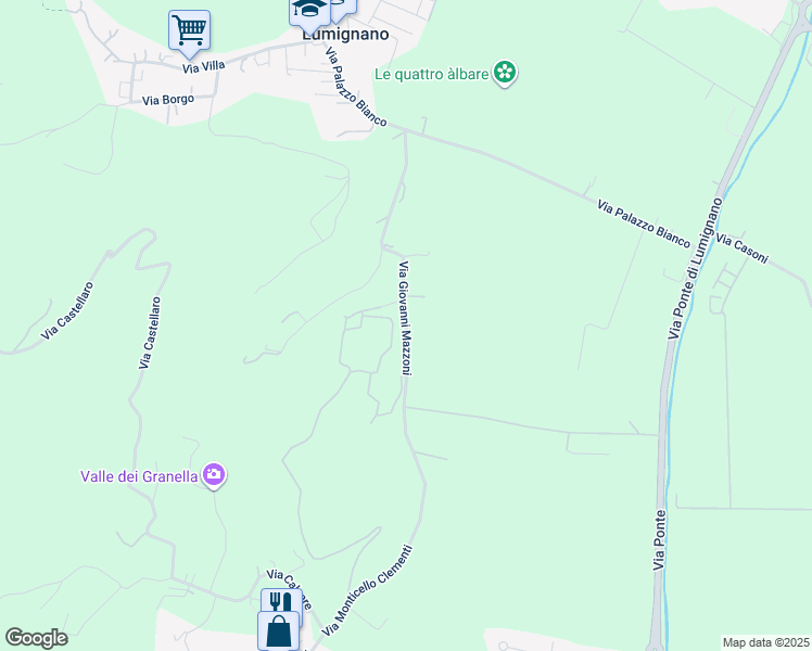 map of restaurants, bars, coffee shops, grocery stores, and more near 28 Via Giovanni Mazzoni in Provincia di Vicenza