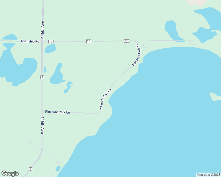 map of restaurants, bars, coffee shops, grocery stores, and more near Pleasure Park Lane in Waubay