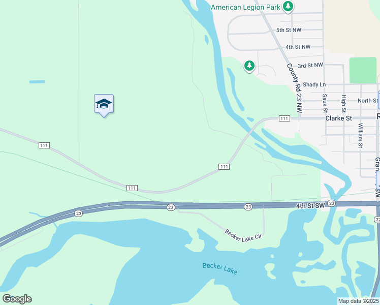 map of restaurants, bars, coffee shops, grocery stores, and more near 20866 County Road 111 in Richmond