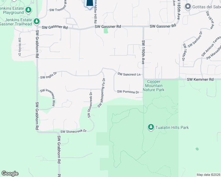 map of restaurants, bars, coffee shops, grocery stores, and more near 19400 Southwest Pomona Drive in Beaverton