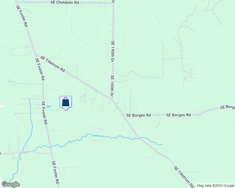 map of restaurants, bars, coffee shops, grocery stores, and more near 9750 Southeast 190th Drive in Damascus