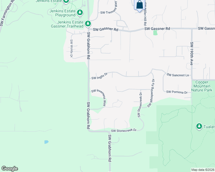 map of restaurants, bars, coffee shops, grocery stores, and more near 20282 Southwest Inglis Drive in Beaverton