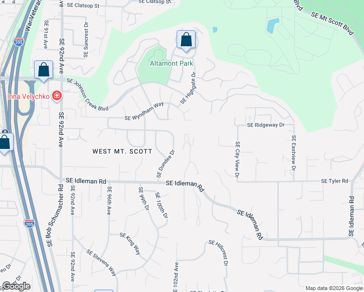 map of restaurants, bars, coffee shops, grocery stores, and more near 9645 Southeast Westview Court in Happy Valley