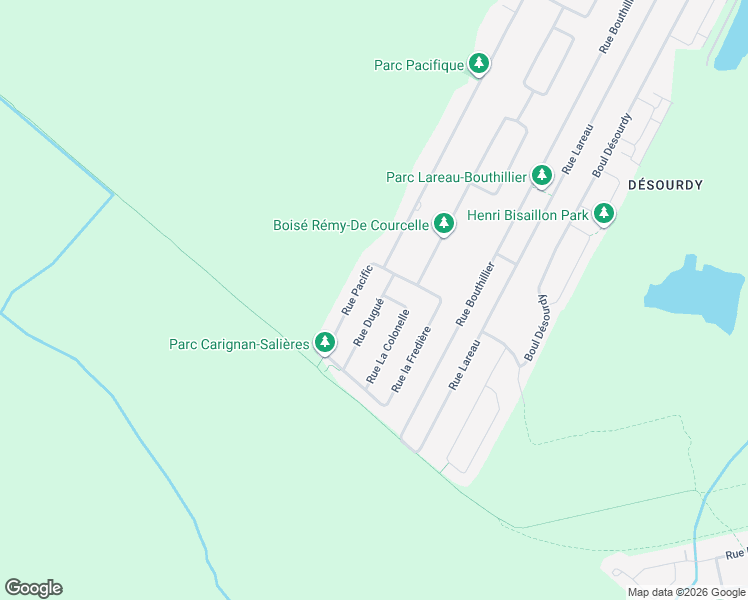 map of restaurants, bars, coffee shops, grocery stores, and more near 3901 Rue Dugué in Longueuil