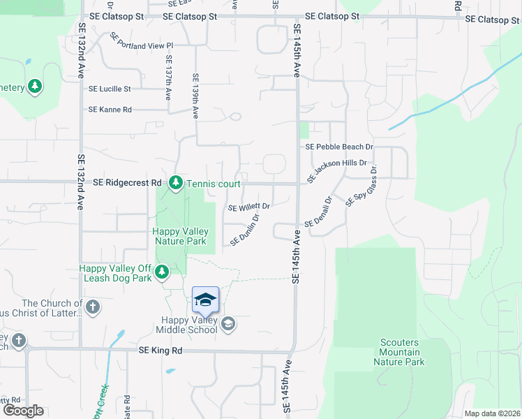 map of restaurants, bars, coffee shops, grocery stores, and more near 14273 Southeast Dunlin Drive in Happy Valley