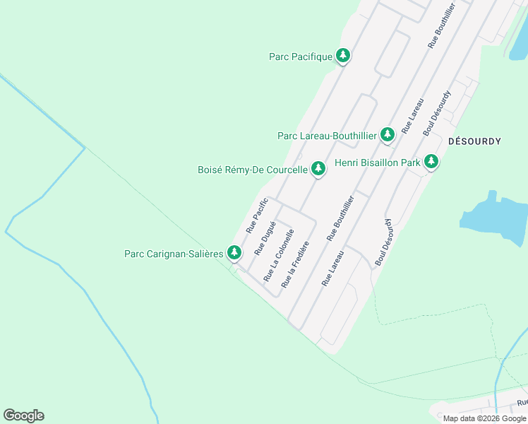map of restaurants, bars, coffee shops, grocery stores, and more near 3817 Rue Pacific in Longueuil