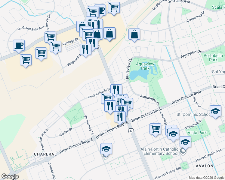 map of restaurants, bars, coffee shops, grocery stores, and more near in Ottawa