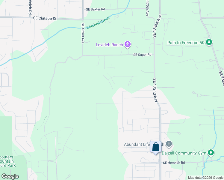 map of restaurants, bars, coffee shops, grocery stores, and more near 9492 Southeast 162nd Avenue in Happy Valley