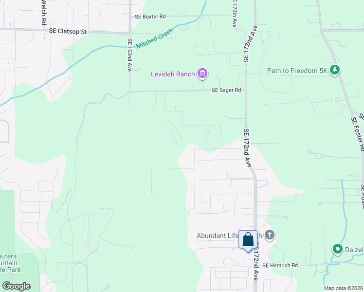 map of restaurants, bars, coffee shops, grocery stores, and more near 9481 Southeast Crystal Rose Street in Portland