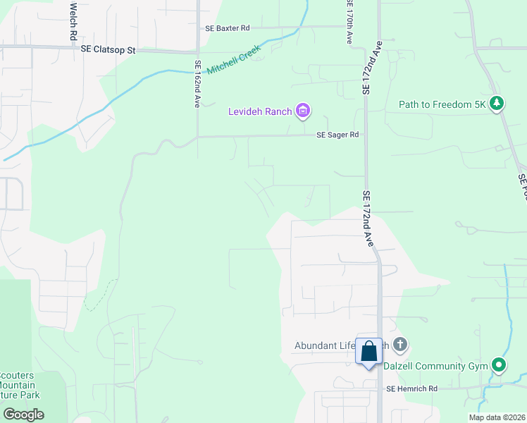 map of restaurants, bars, coffee shops, grocery stores, and more near 9456 Southeast 162nd Avenue in Happy Valley