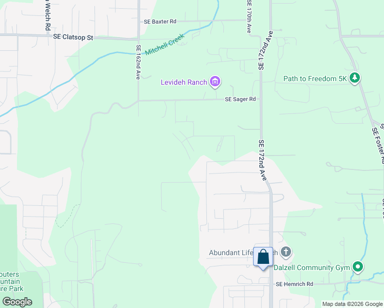 map of restaurants, bars, coffee shops, grocery stores, and more near 9445 Southeast Crystal Rose Street in Happy Valley