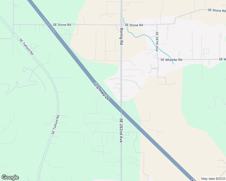 map of restaurants, bars, coffee shops, grocery stores, and more near 9435 Southeast 282nd Avenue in Boring