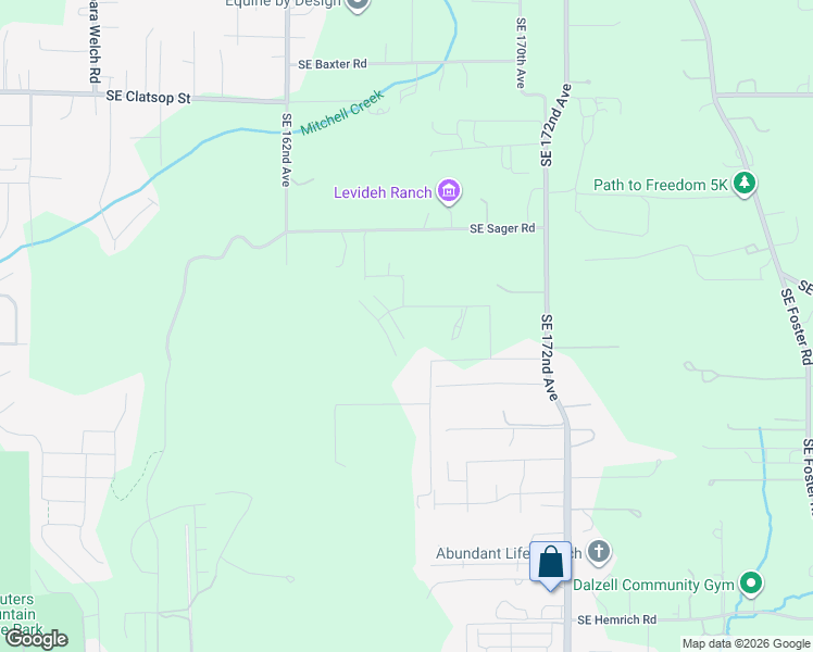 map of restaurants, bars, coffee shops, grocery stores, and more near 9394 Southeast Crystal Rose Street in Happy Valley