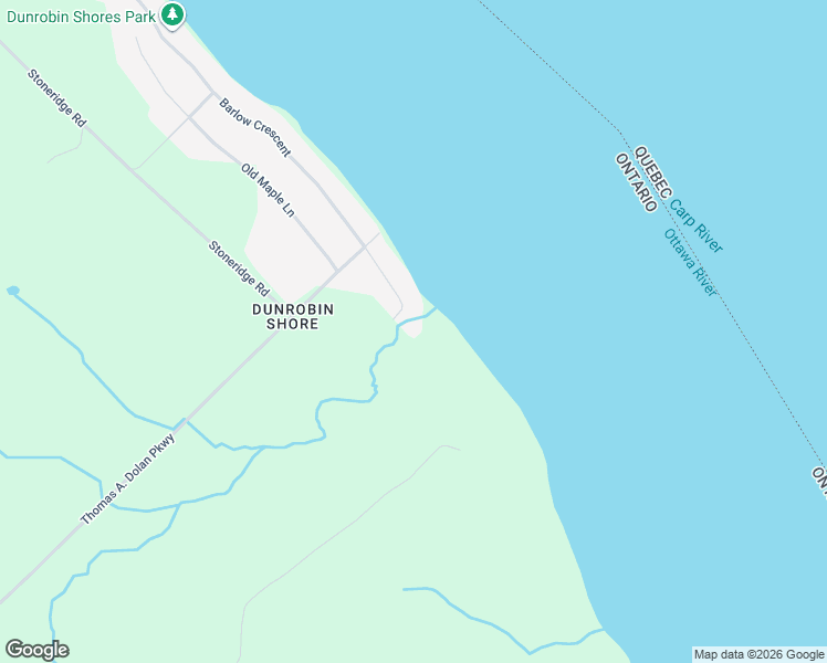 map of restaurants, bars, coffee shops, grocery stores, and more near 19 Neely Street in Dunrobin