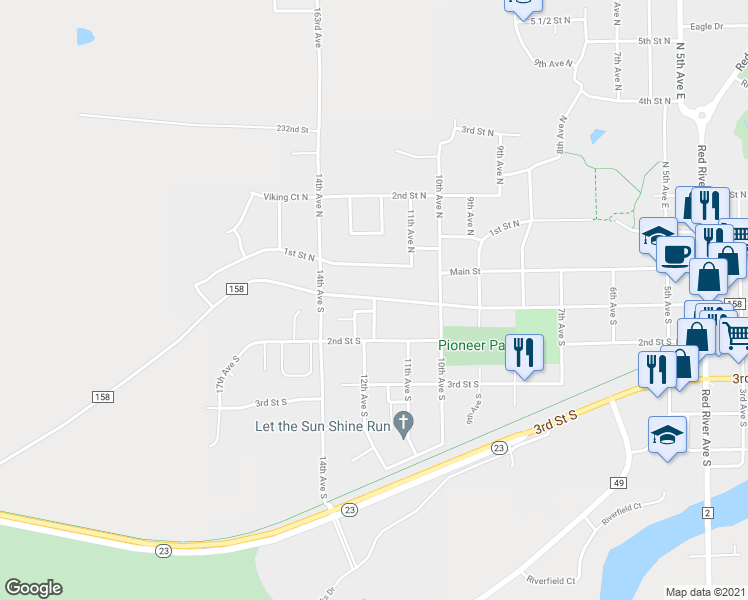 map of restaurants, bars, coffee shops, grocery stores, and more near 103 12th Avenue South in Cold Spring