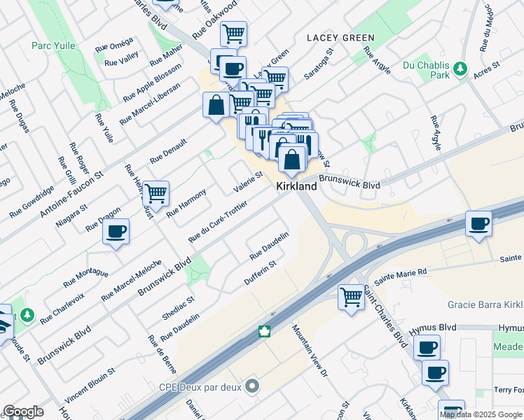 Map Of Kirkland Quebec 17110 Brunswick Boulevard, Kirkland Qc - Walk Score