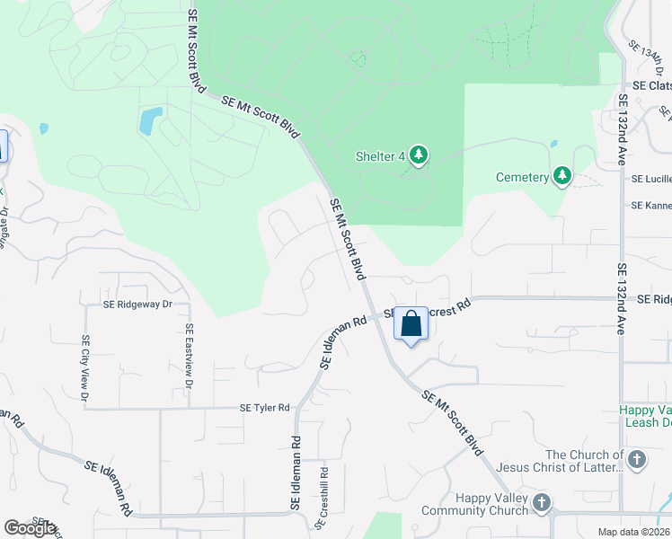map of restaurants, bars, coffee shops, grocery stores, and more near 9477 Southeast Hamilton Lane in Portland