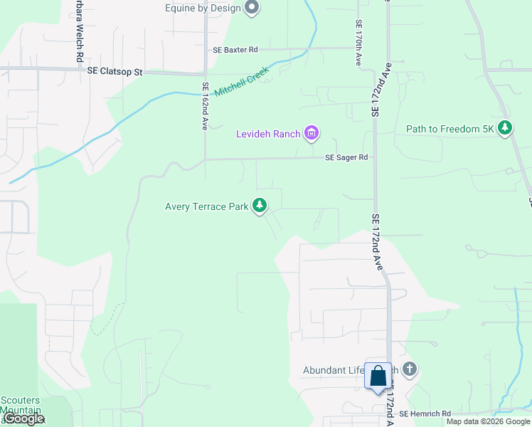 map of restaurants, bars, coffee shops, grocery stores, and more near 9337 Southeast Crystal Rose Street in Happy Valley