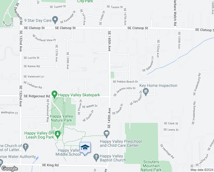 map of restaurants, bars, coffee shops, grocery stores, and more near 9472 Southeast Emerald Loop in Happy Valley