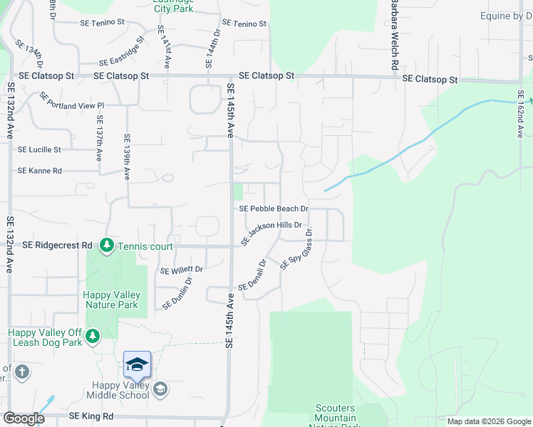 map of restaurants, bars, coffee shops, grocery stores, and more near 9251 Southeast Bachelor Drive in Happy Valley
