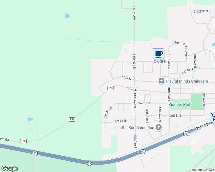 map of restaurants, bars, coffee shops, grocery stores, and more near 1601 1st Street South in Cold Spring