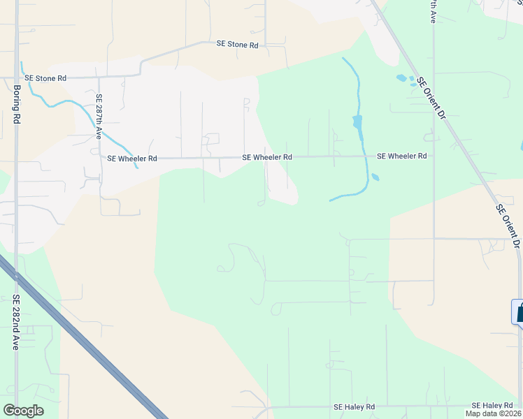 map of restaurants, bars, coffee shops, grocery stores, and more near 29630 Southeast Wheeler Road in Boring