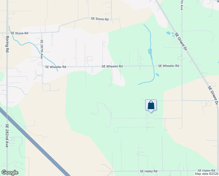 map of restaurants, bars, coffee shops, grocery stores, and more near 29630 Southeast Wheeler Road in Boring