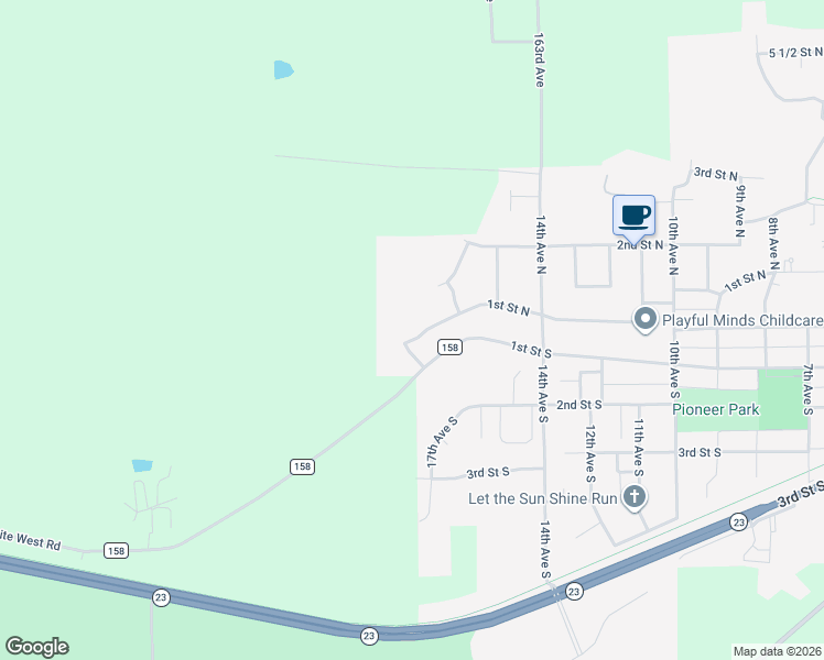 map of restaurants, bars, coffee shops, grocery stores, and more near 1607 1st Street South in Cold Spring