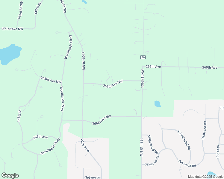 map of restaurants, bars, coffee shops, grocery stores, and more near 13765 268th Avenue Northwest in Zimmerman