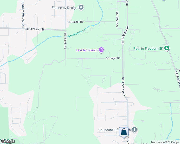 map of restaurants, bars, coffee shops, grocery stores, and more near 9209 Southeast Azalea Street in Happy Valley