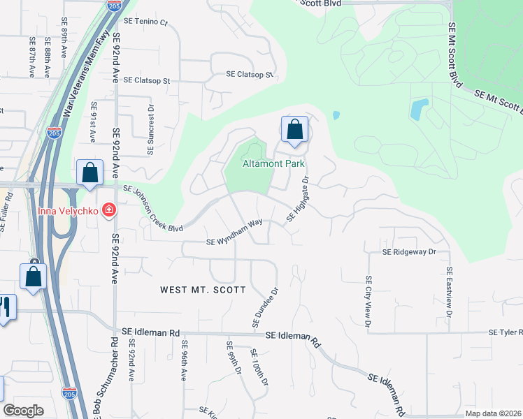 map of restaurants, bars, coffee shops, grocery stores, and more near 9362 Southeast Pennington Court in Happy Valley