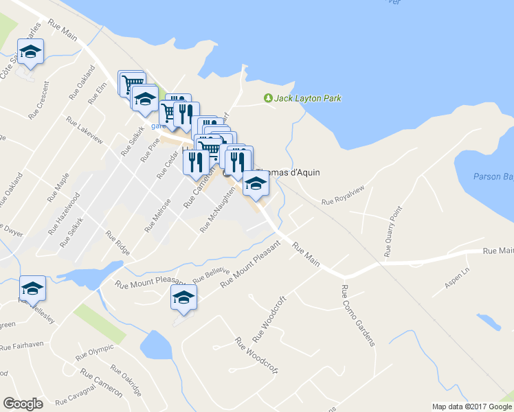 map of restaurants, bars, coffee shops, grocery stores, and more near 393 Rue Main in Hudson