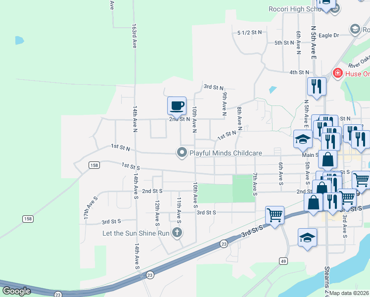 map of restaurants, bars, coffee shops, grocery stores, and more near 12 11th Avenue North in Cold Spring